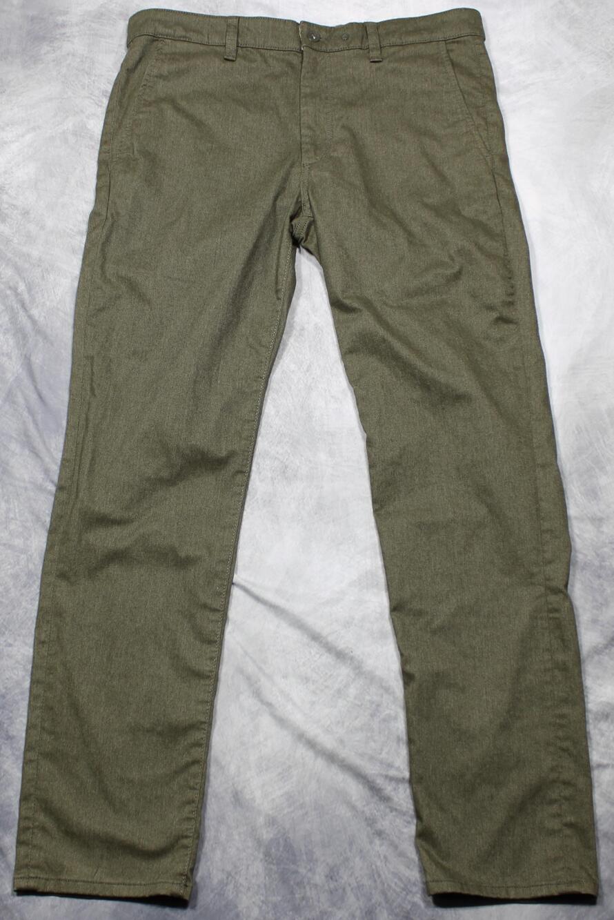 Rag & Bone Fit 2 Pants Mens 34x32 Green Slim Canvas Stretch Chino Casual